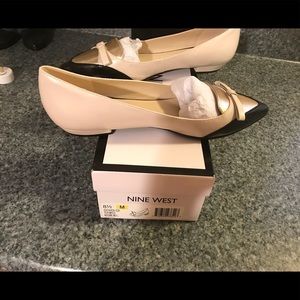 Nine West shoes, beige and black